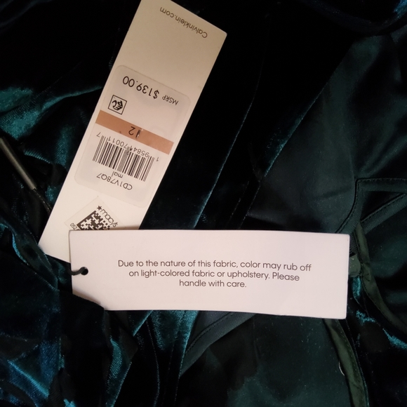 Calvin Klein Floral Velvet Faux Wrap Maxi Dress - Picture 7 of 10